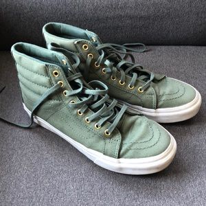 Vans Gold Eyelets SK8-HI Slim Shoes Size 7